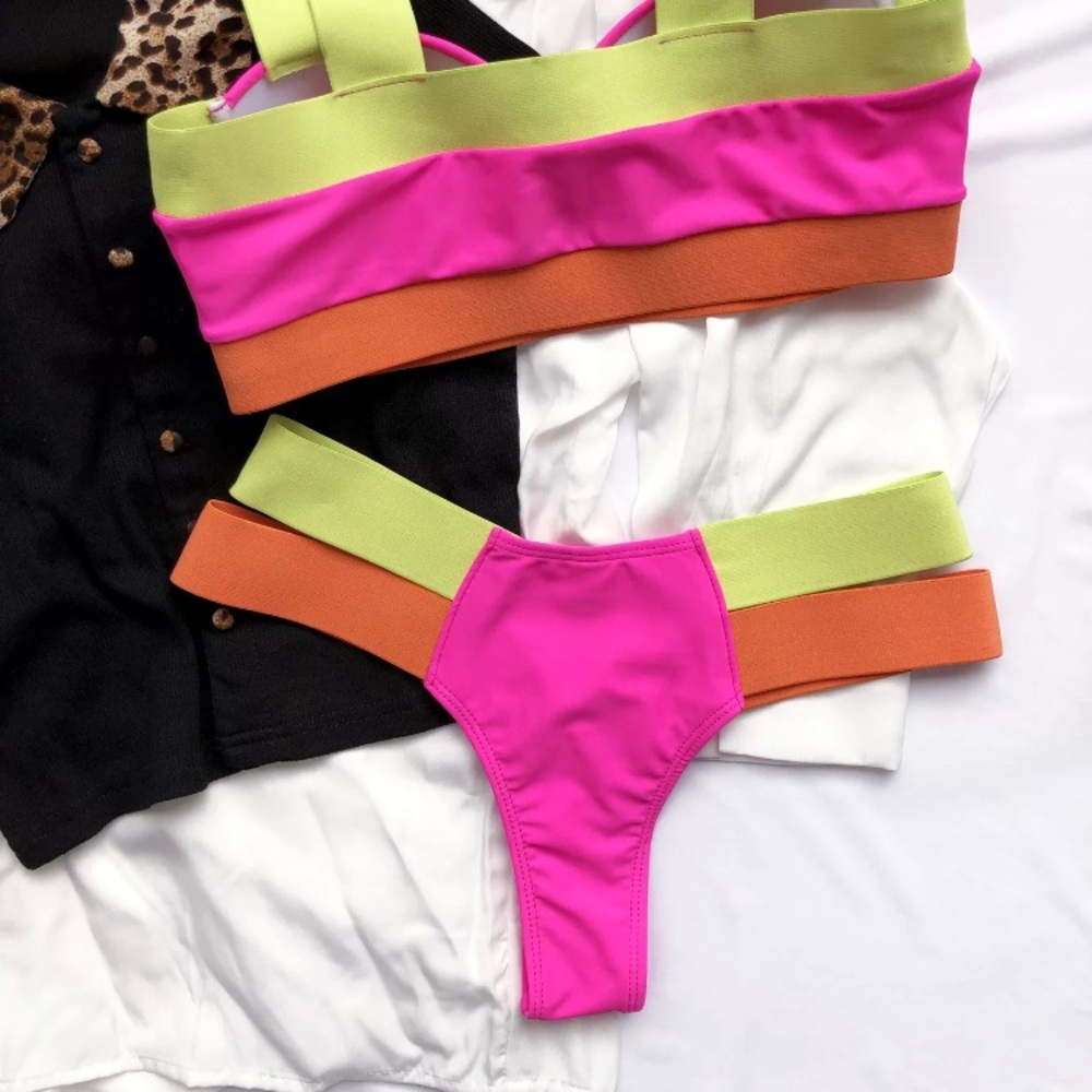 New 💕 2022 Bandage High Waist Women Bikini - Picture 3 of 4